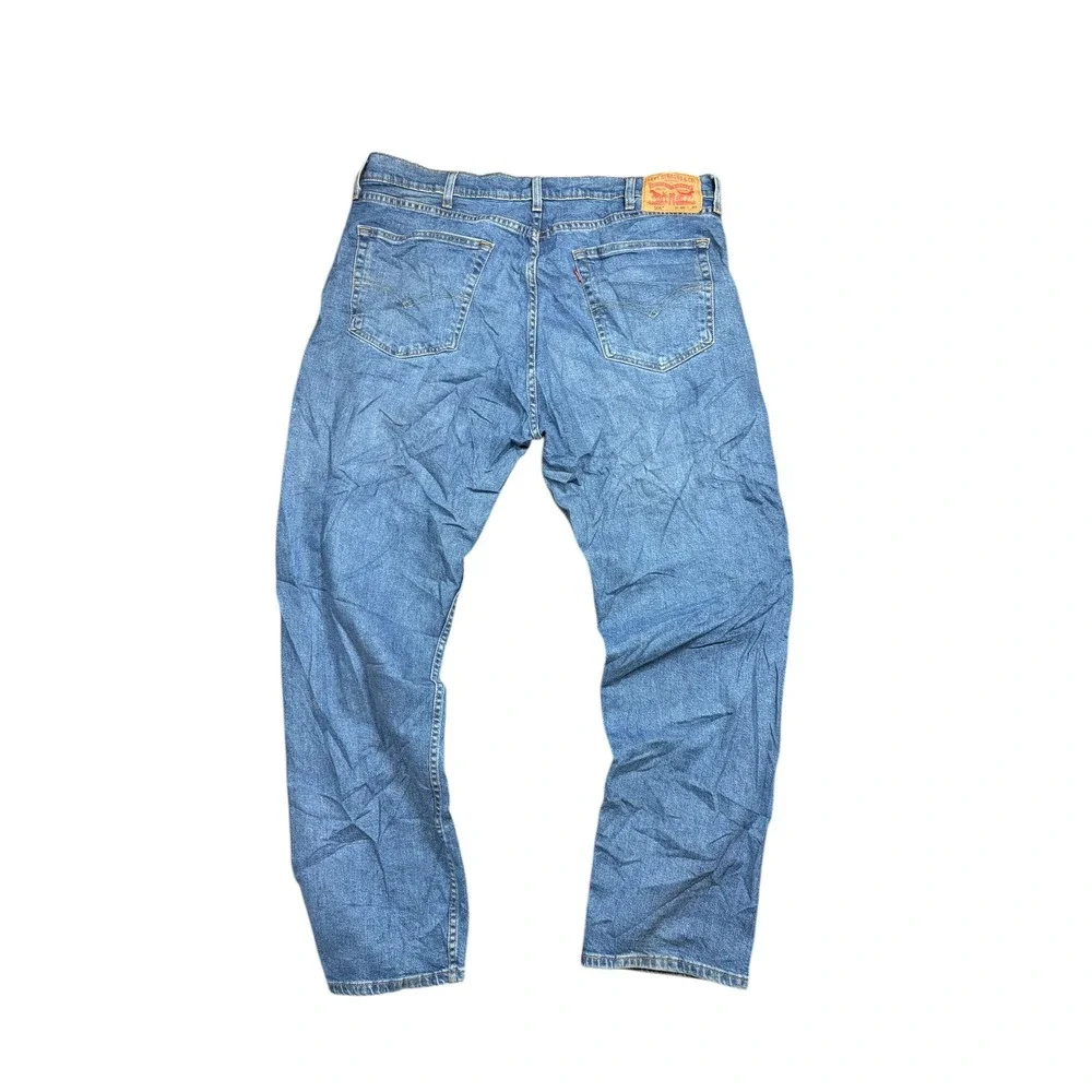 Levis‎ 505 Regular Fit Straight Leg Blue Denim Jeans Mens W40 L32 Medium Wash